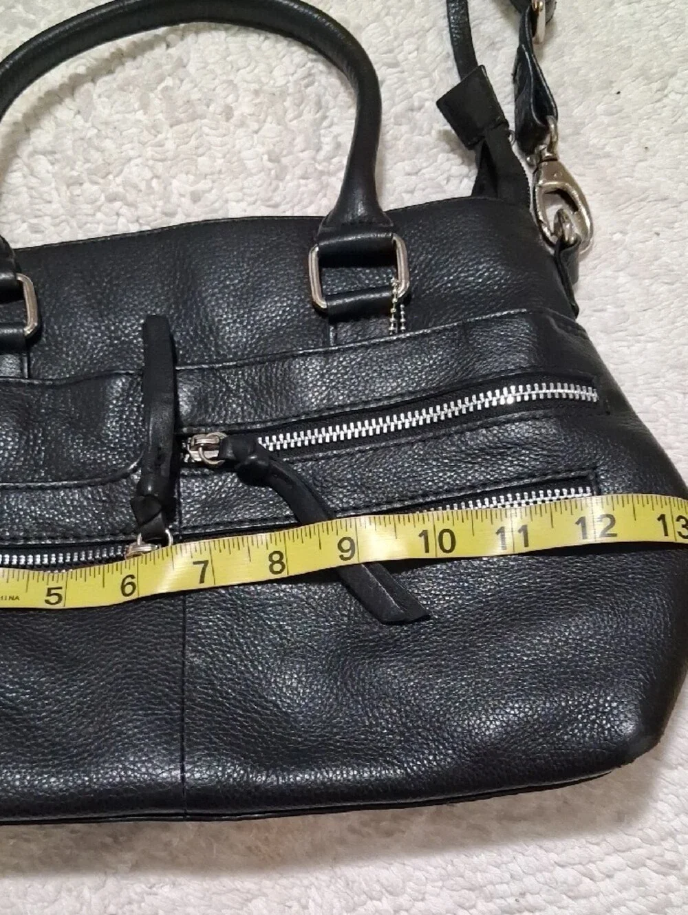 Black Women's Shoulder Bag with Double Handles
